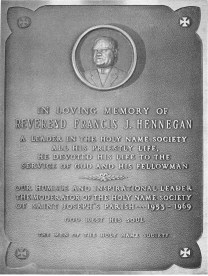 Father Hennegan Plaque